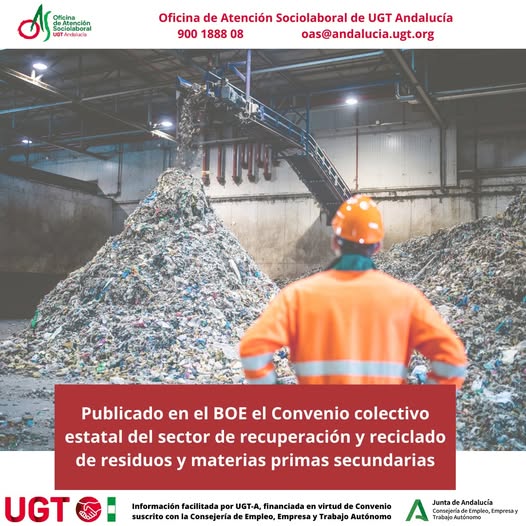  Publicado el Convenio colectivo estatal de recuperación y reciclado de residuos y materias primas secundarias.